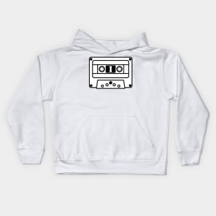 Balck and White Retro cassette Kids Hoodie